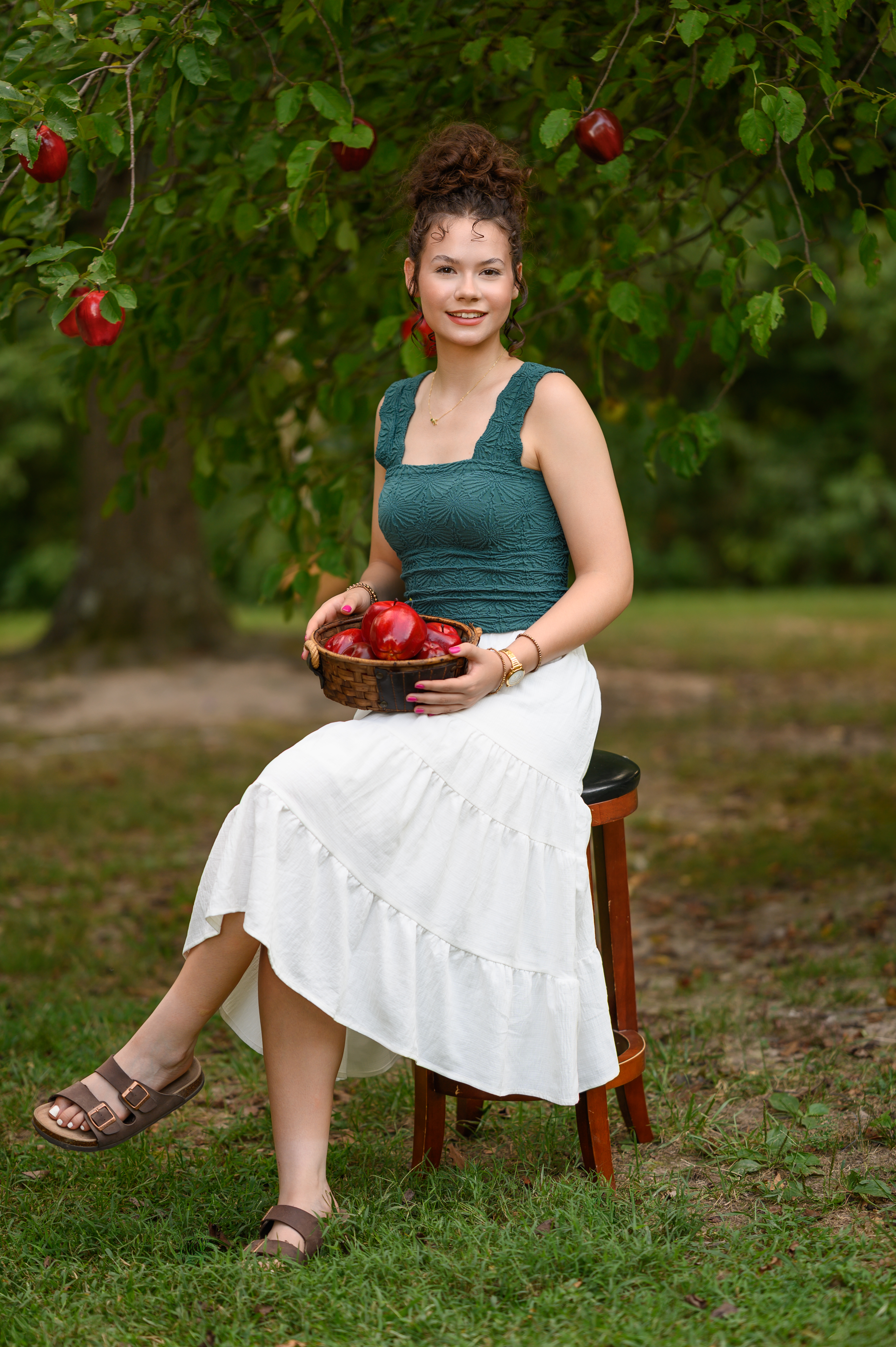 Senior portrait at Petals and Panes
