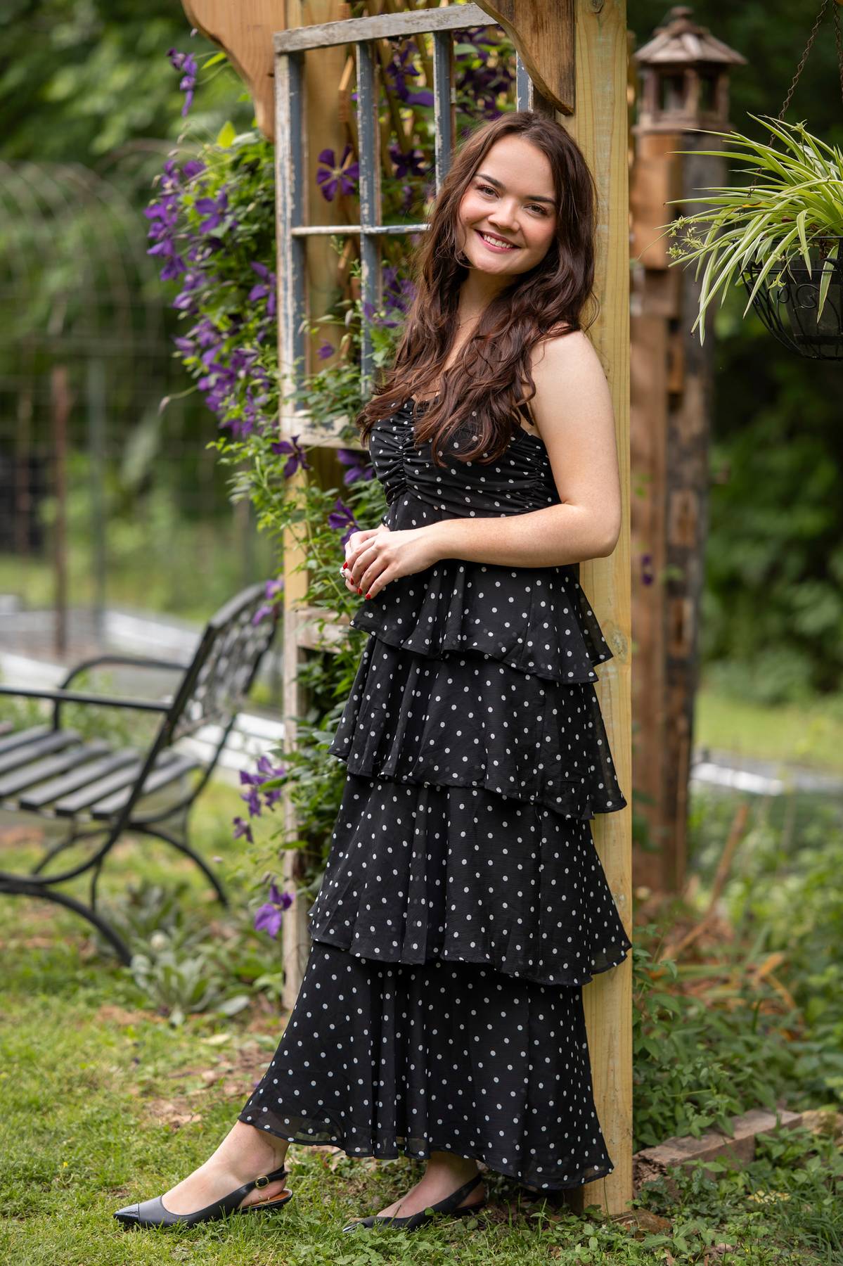 Graduate portrait in the garden